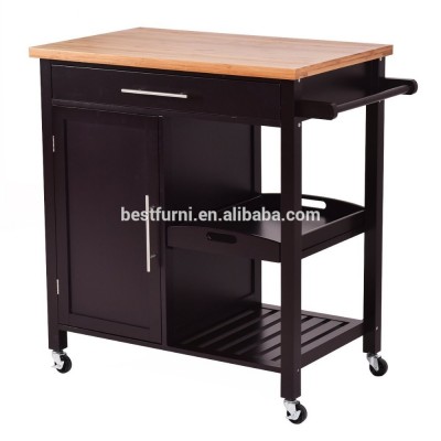 Home Kitchen Furniture Modern Mobile Food Carts 2 Tier Kitchen Trolley