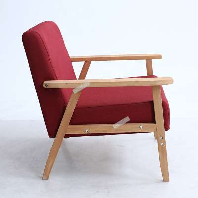 High quality wooden fabric sofa chair, comfortable chair